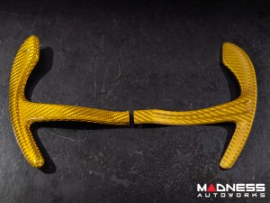 Alfa Romeo Giulia Paddle Shifter Covers - Carbon Fiber - Yellow Candy Alfa Romeo Giulia Paddle Shifter Covers - Carbon Fiber - Yellow Candy